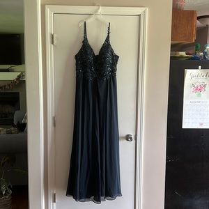 Navy blue bridesmaid/special occasion dress.